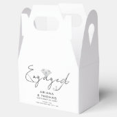 Moderne Minimaal Script Verloving Feest Bedankdoosjes (Geopend)