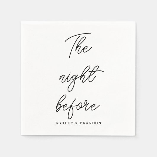 Moderne Minimaal The Night Before Servetten (Voorkant)