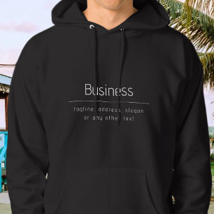 Moderne Minimaal Zakelijke Naam & andere Info Zw Hoodie