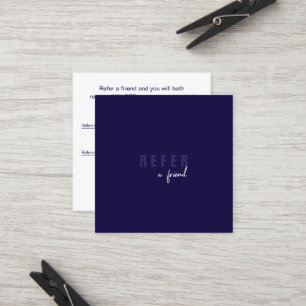 Moderne Minimal Blue Eenvoudige Klant Aanbevelingskaartje