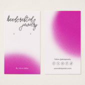 Moderne Minimal Blur Roze Oorbellen Display Kaart (Voorkant /achterkant)