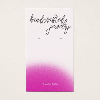 Moderne Minimal Blur Roze Oorbellen Display Kaart