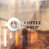 Moderne Minimal Coffee Shop Professional Raamsticker (Vel 2)