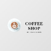 Moderne Minimal Coffee Shop Professional Raamsticker (Vel)