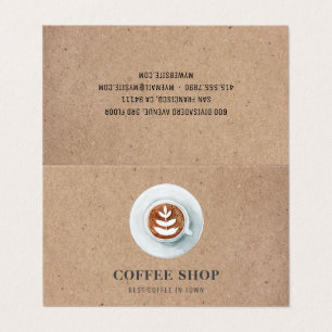 Moderne Minimal Coffee Shop Professional Visitekaartjes