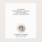 Moderne Minimal Coffee Shop Professional Visitekaartjes (Buitenkant ongevouwen)