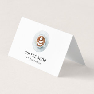 Moderne Minimal Coffee Shop Professional Visitekaartjes