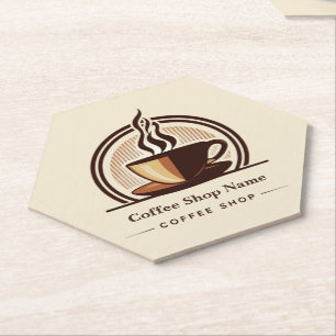 Moderne Minimal Coffee Shop professionele winkel Kartonnen Onderzetters