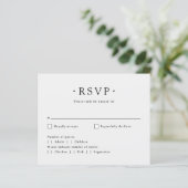 Moderne Minimal Duiven Elegant Script Trouw RSVP (Staand voorkant)