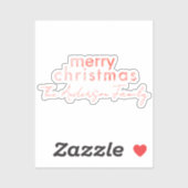 Moderne minimal elegante rode kerst waterverf sticker (Vel)