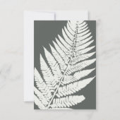 Moderne Minimal Fern Botanical Woodland QR Code RSVP Kaartje (Achterkant)