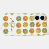 Moderne Minimal Fresh Crochet Citrus Slices Naam Case-Mate iPhone Case (Achterkant (horizontaal))