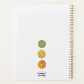 Moderne Minimal Fresh Crochet Citrus Slices Naam Planner (Achterkant)