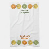 Moderne Minimal Fresh Crochet Citrus Slices Naam Theedoek (Verticaal)