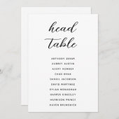 Moderne Minimal Head Table Zitkaarten Kaarten (Voorkant / Achterkant)