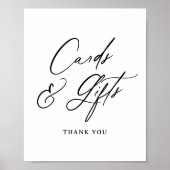 Moderne minimal Kaarten en cadeaubordje Poster (Voorkant)