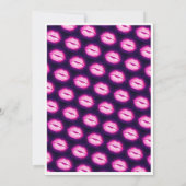 Moderne Minimal Neon Pink Lips Talk Dertig Verjaar Kaart (Achterkant)