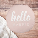 Moderne Minimal Pastel Rose Bonjour Et Vous Nom<br><div class="desc">Moderne Minimal Pastel Rose Bonjour Et Vous Nom</div>