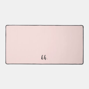 Moderne minimal pastel roze monogram Initialen Bureaumat
