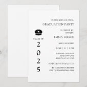 Moderne Minimal Police Officer Graduation Party Kaart (Voorkant / Achterkant)