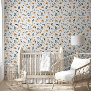 Moderne minimal Schattige Boho Flowers Bloemenkwek Behang