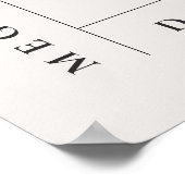 Moderne Minimal Simple Bold Tandarts Gift Poster (Hoek)