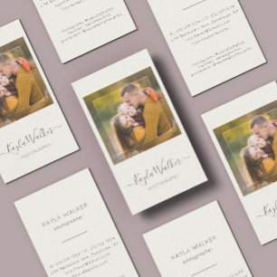 Moderne Minimal Simple Fotograaf Ivoor Visitekaartje