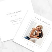 Moderne Minimal Square Photo Wedding Save the Date