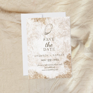 Moderne minimal Waterverf Oyster Beach Save The Date