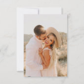 Moderne Minimal Wedding RSVP Kaart (Achterkant)