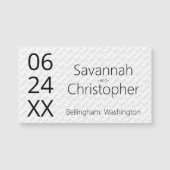 Moderne Minimal Wedding Save the Date Magnet Kaart (Voorkant)