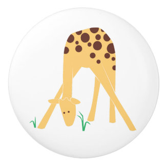 Moderne Minimal Yellow Giraffe keramische trekknop Knop