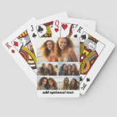 Moderne minimale 5 foto collage met tekst pokerkaarten (Achterkant)