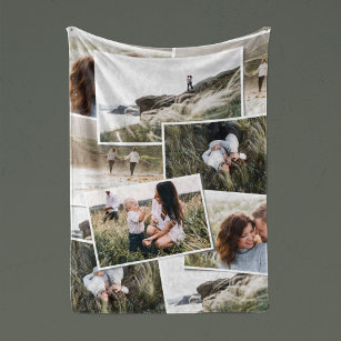 Moderne, minimale 5 foto-elegant fleece deken