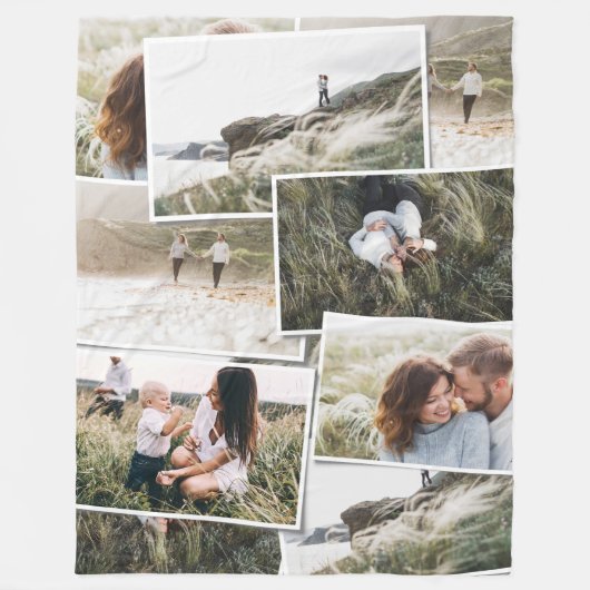 Moderne, minimale 5 foto-elegant fleece deken (Voorkant)