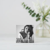 Moderne minimale aangepaste foto, QR Code Professi Vierkante Visitekaartje (Staand voorkant)