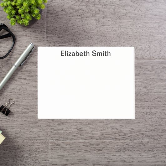 Moderne minimale aangepaste naam post-it® notes