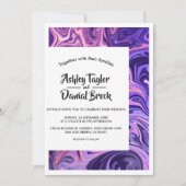 Moderne, minimale Abstracte galaxy Art Elegant Wed Kaart (Voorkant)