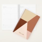 Moderne minimale abstracte geometrische cappuccino planner (Display)
