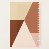 Moderne minimale abstracte geometrische cappuccino planner (Achterkant)