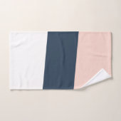 Moderne, minimale abstracte geometrische marinebla bad handdoek (Handdoek)