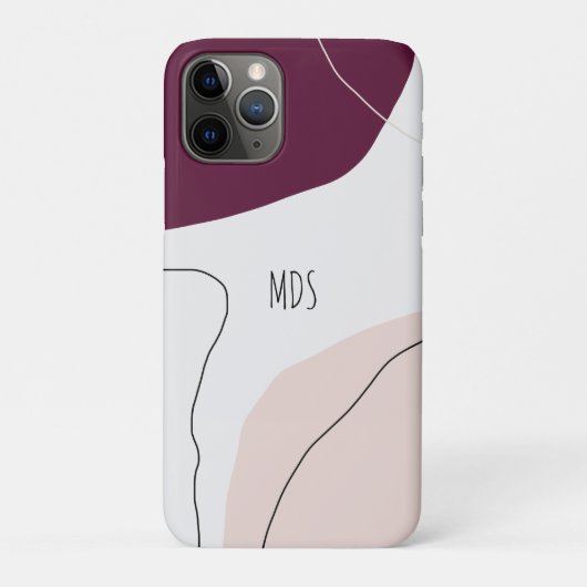 Moderne minimale abstracte geometrische pastelkleu Case-Mate iPhone case (Achterkant)
