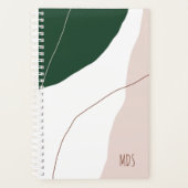 Moderne minimale abstracte geometrische pastelkleu planner (Voorkant)