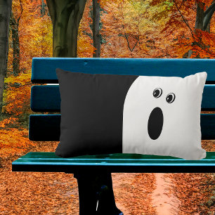 Moderne, minimale Abstracte Ghost Halloween Kussen