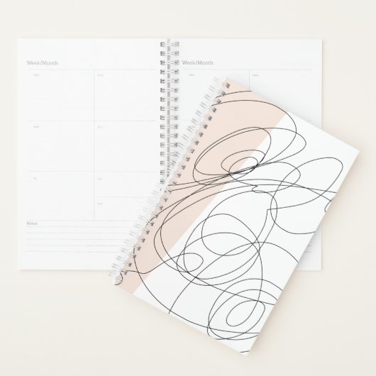 Moderne minimale abstracte krabbel planner (Display)