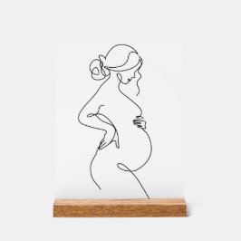 Moderne, minimale Abstracte lijntekening Acryl Bord