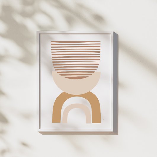 Moderne, minimale Abstracte lijntekening Poster