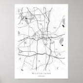 Moderne, minimale Abstracte plattegrond Winston-Sa Poster (Voorkant)