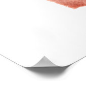 Moderne, minimale Abstracte Waterverf blauwe sepia Poster (Hoek)