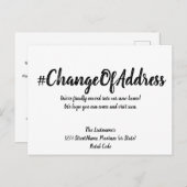 Moderne minimale adreswijziging briefkaart (Voorkant / Achterkant)